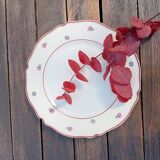 5 dessert plates with small retro flowers, from Union Porcelainière Limoges