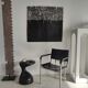 Sofa end in solid wood monoxyl organic shape black color