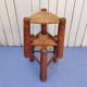 Tripod stools, straw, vintage, folk art