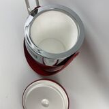 Original Indulga Modell red faux leather vintage ice bucket