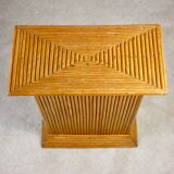 Pair of rattan pedestals 60s