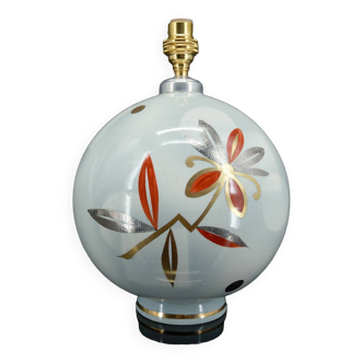 Lampe boule par la Faïencerie de Sainte Radegonde pour Primavera, Art Deco, France, circa 1925