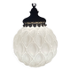 Lampe suspendue en verre blanc de style Régence