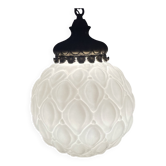Regency style white glass hanging lamp
