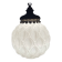 Lampe suspendue en verre blanc de style Régence