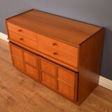 Restored Teak Retro Nathan Squares Sideboard Cabinet