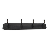 Wall-mounted coat rack with 4 hooks