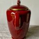 Antique Saint Clément coffee pot in burgundy and gold