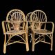 Rattan armchairs from the 70s France, set of 4