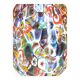 Lampe de table floral multicolor murano verre oeuf