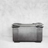 Grey Leather Danish Monza Armchairs by Jens Juul Eilersen for Niels Eilersen, 1970s, Set of 2