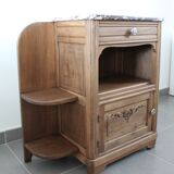 Pink marble bedside table