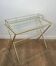 Neoclassical Gradine Desk in Brass and Glass, Attributed to the Mai