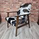 Restored Mid Century Armchair Type 300-227 Cowhide Velour 1970s