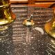 Deknudt Double Column Lamp – Wood, Brass, Marble – Restored