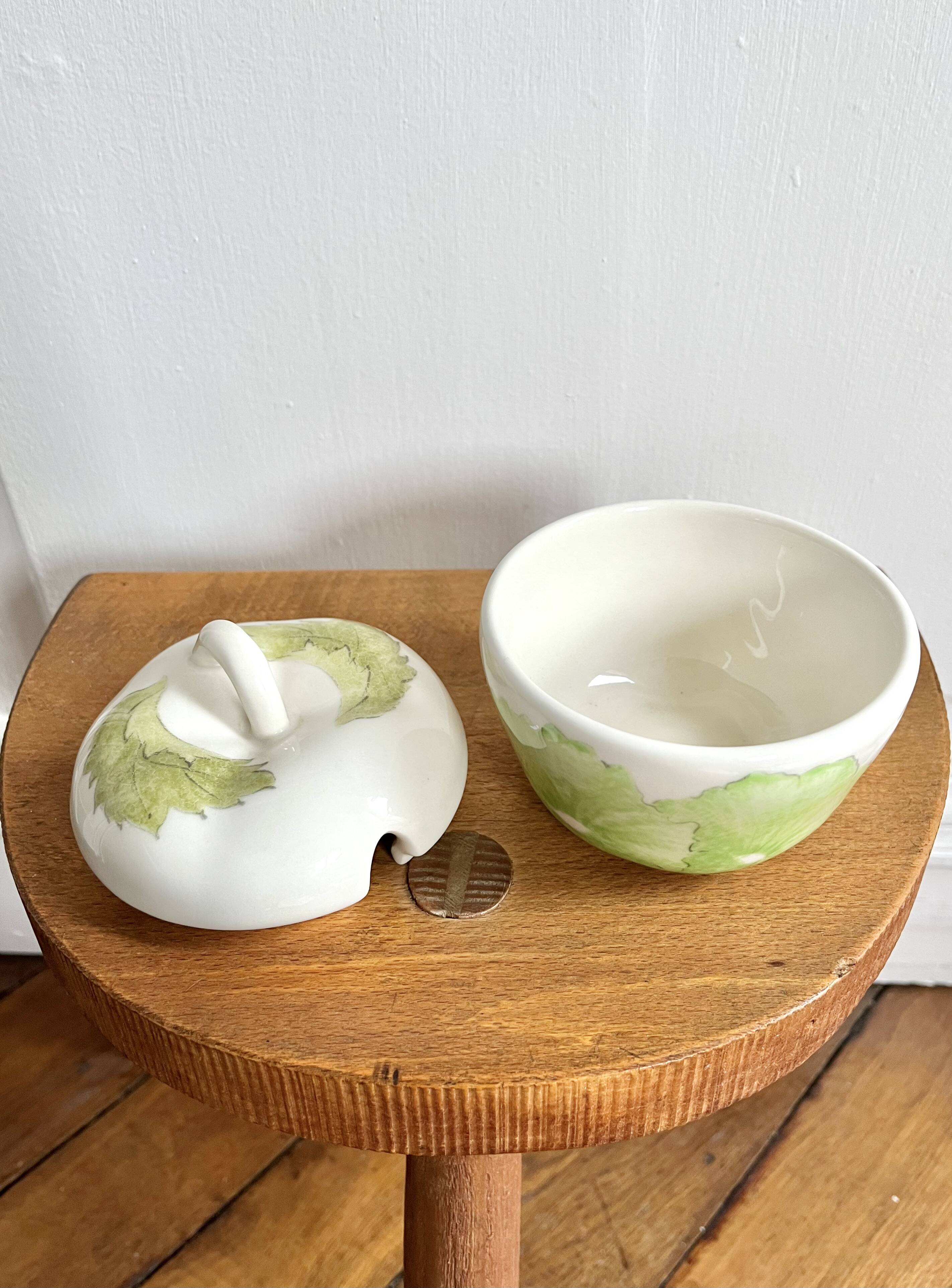 Sucrier confiturier forme pomme vintage