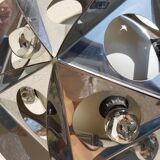 Vintage Sputnik chrome metal lamp 70s