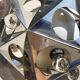 Vintage Sputnik chrome metal lamp 70s