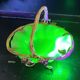 Panier vide poche en opaline verte ( uranium/ ouraline)