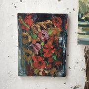 Old oil painting flowers