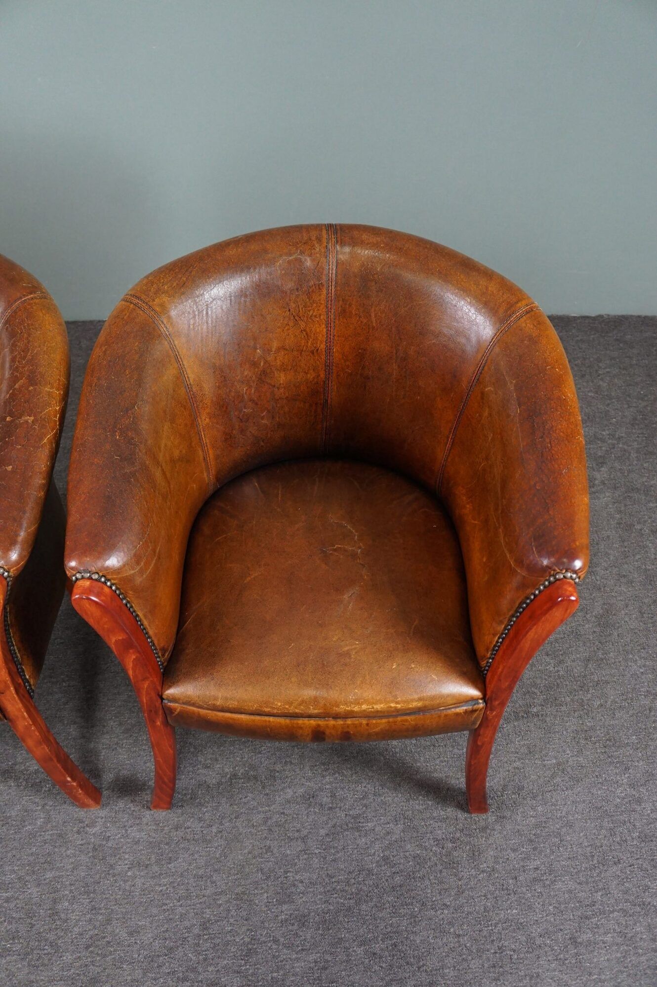 Set of 2 convertible armchairs in sheepskin accent chairs