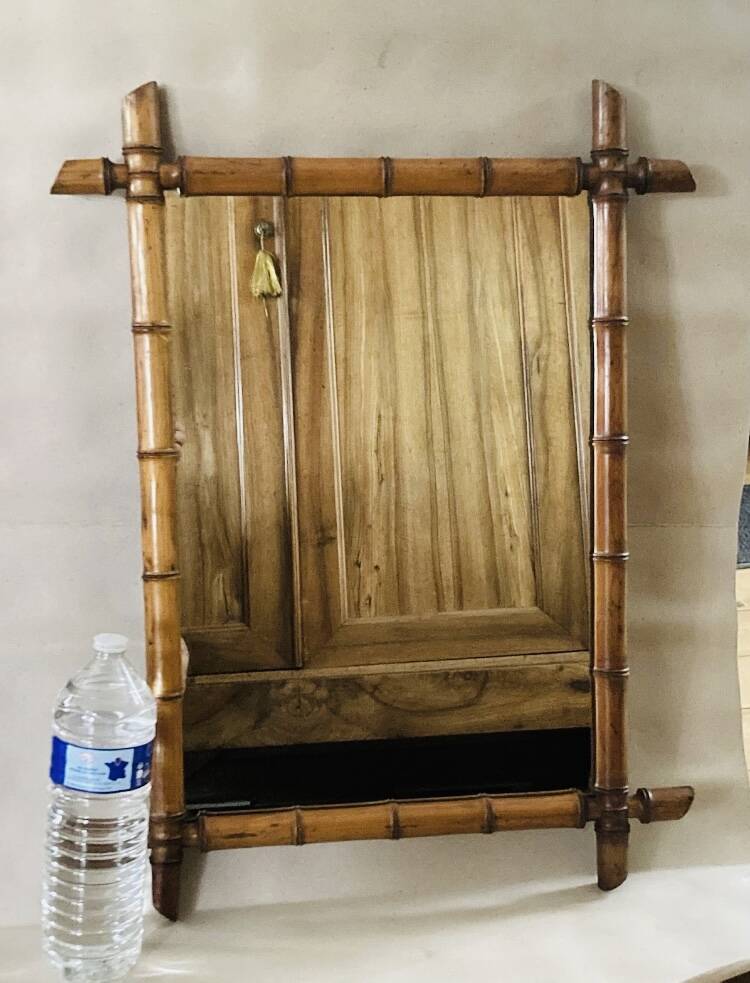 Grand miroir mural en Bambou époque XIXe (livrable)