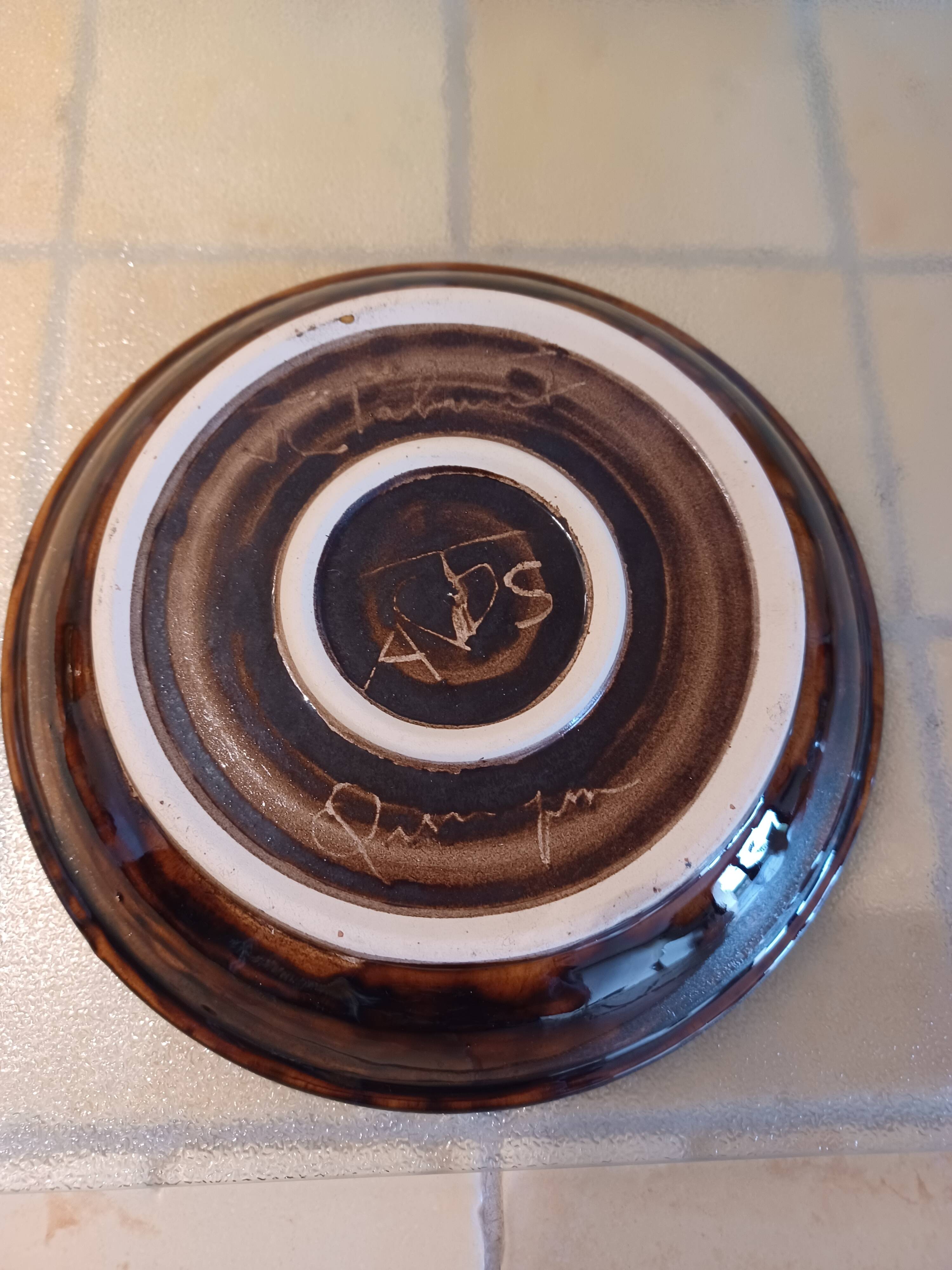 Earthenware plate jean-claude taburet quimper