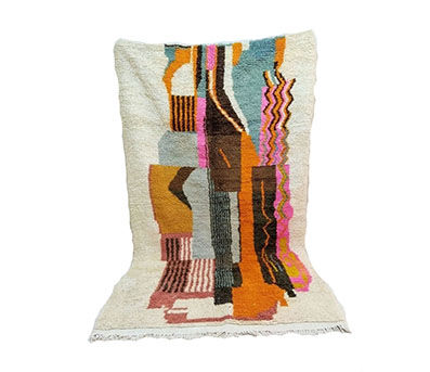 Berber tribal carpet orange 250 x 150 cm