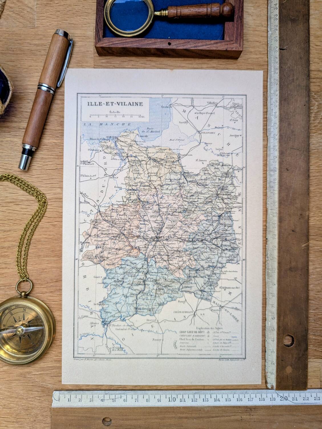 Printed in 1889, Ille-et-Vilaine, Brittany.