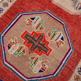 3x7 short vintage oushak runner rug