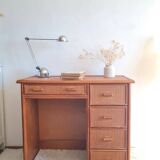 Vintage rattan desk from the 1970s.