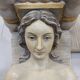Neoclassical plaster fireplace with caryatids (nude women)