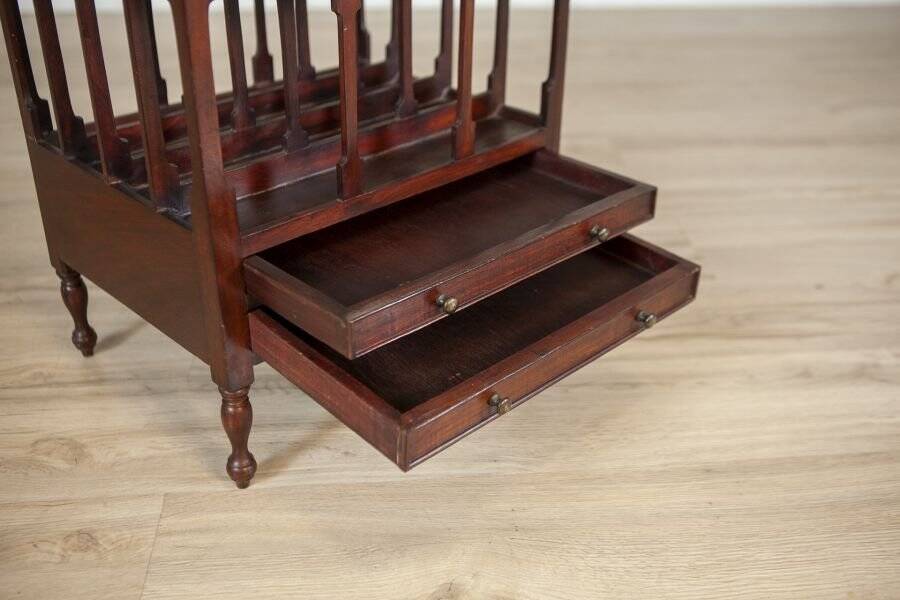 Mid 20th Century Walnut Magazine Rack, 1950s