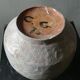 Vase covered white crusty and cracked ceramic,