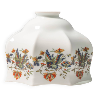 Hanging glass lampshade, vintage (hand-painted)