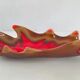 Coupe a fruits vintage 1960 ceramique rouge & marron dlg vallauris 60s retro