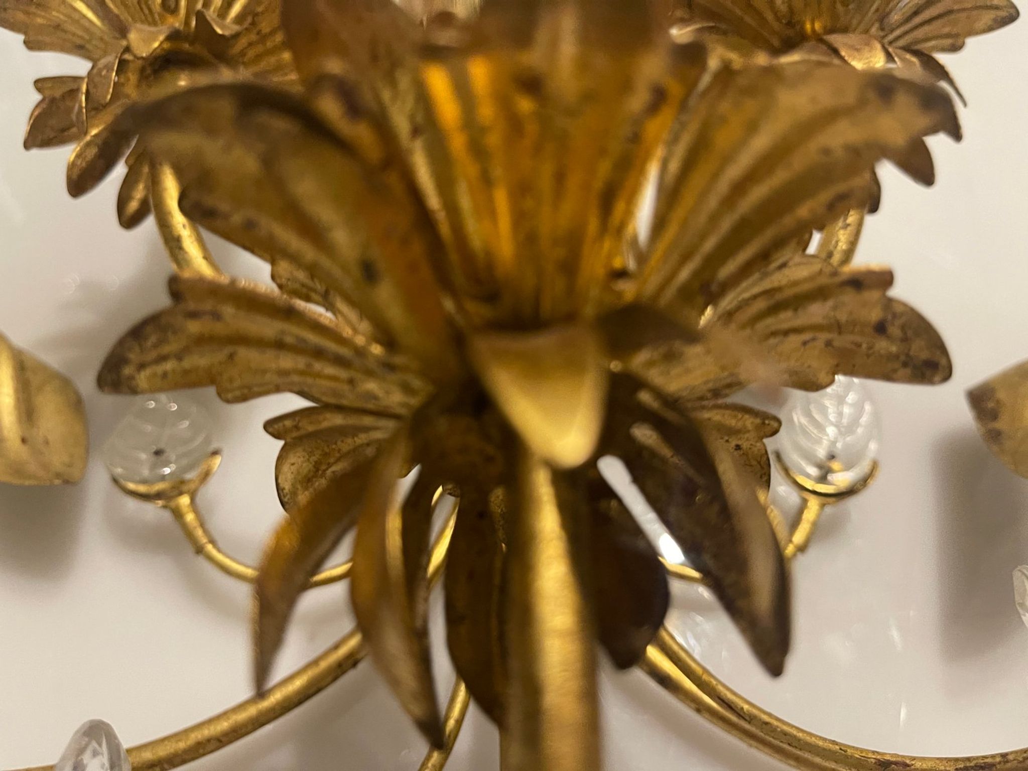 Gilded murano glass sconce