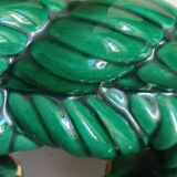 Candle holder, woven ceramic, Art Deco