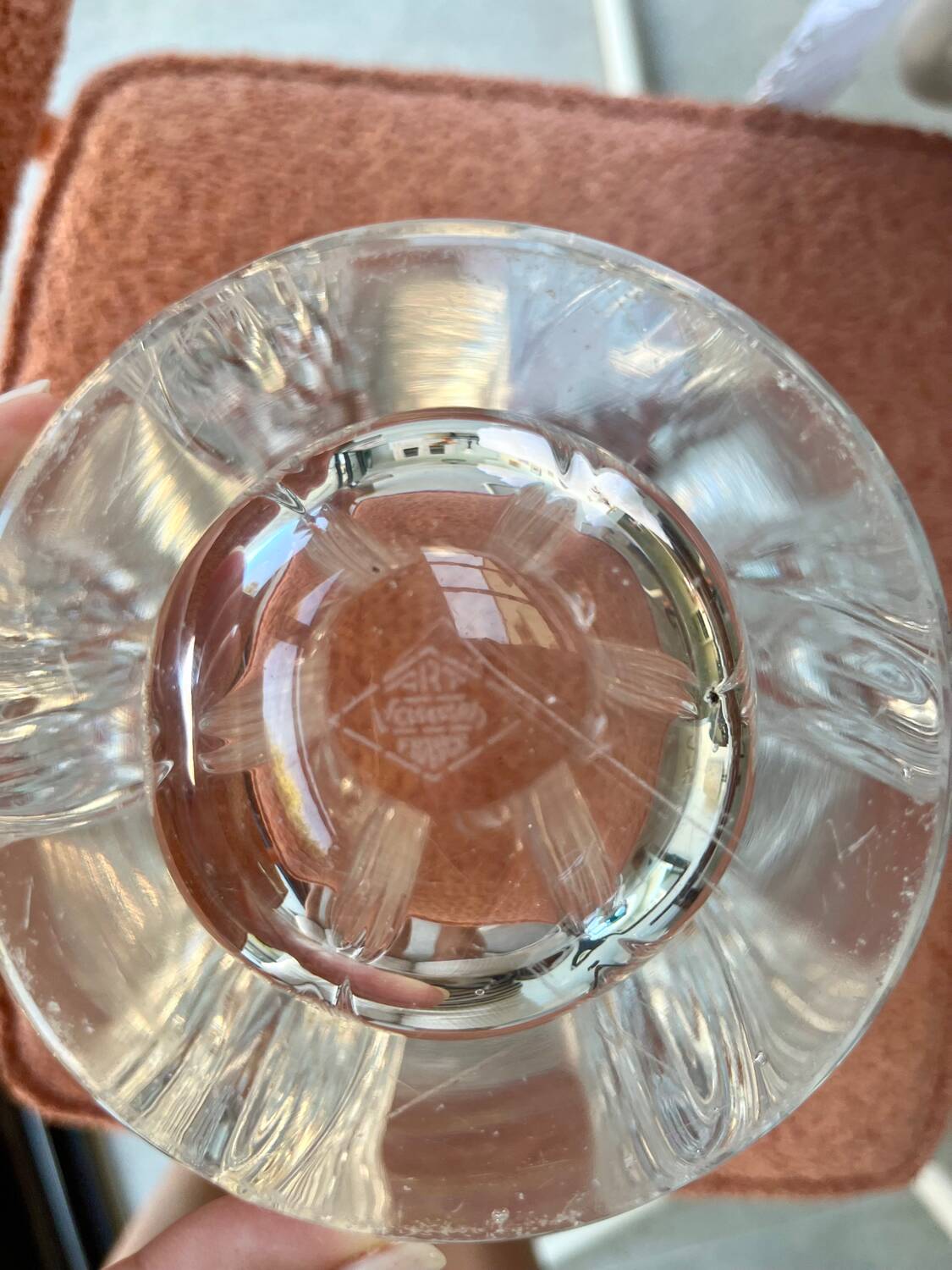 Large antique crystal vase – Art Vannes France