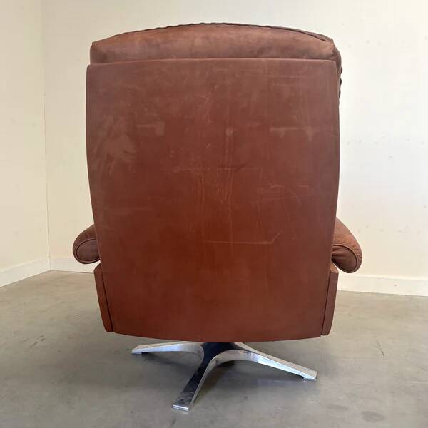Vintage De Sede DS31 lounge chair with ottoman, 1970s