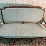 Sofa - Louis XVI style bench in green velvet