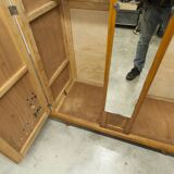 1950s Parisian wardrobe with mirror, 135 x 19 cm