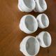 6 white porcelain lion head soup bowls