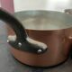 Set of 5 tinned copper pans