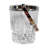 Seau à glace vintage cristal et chrome