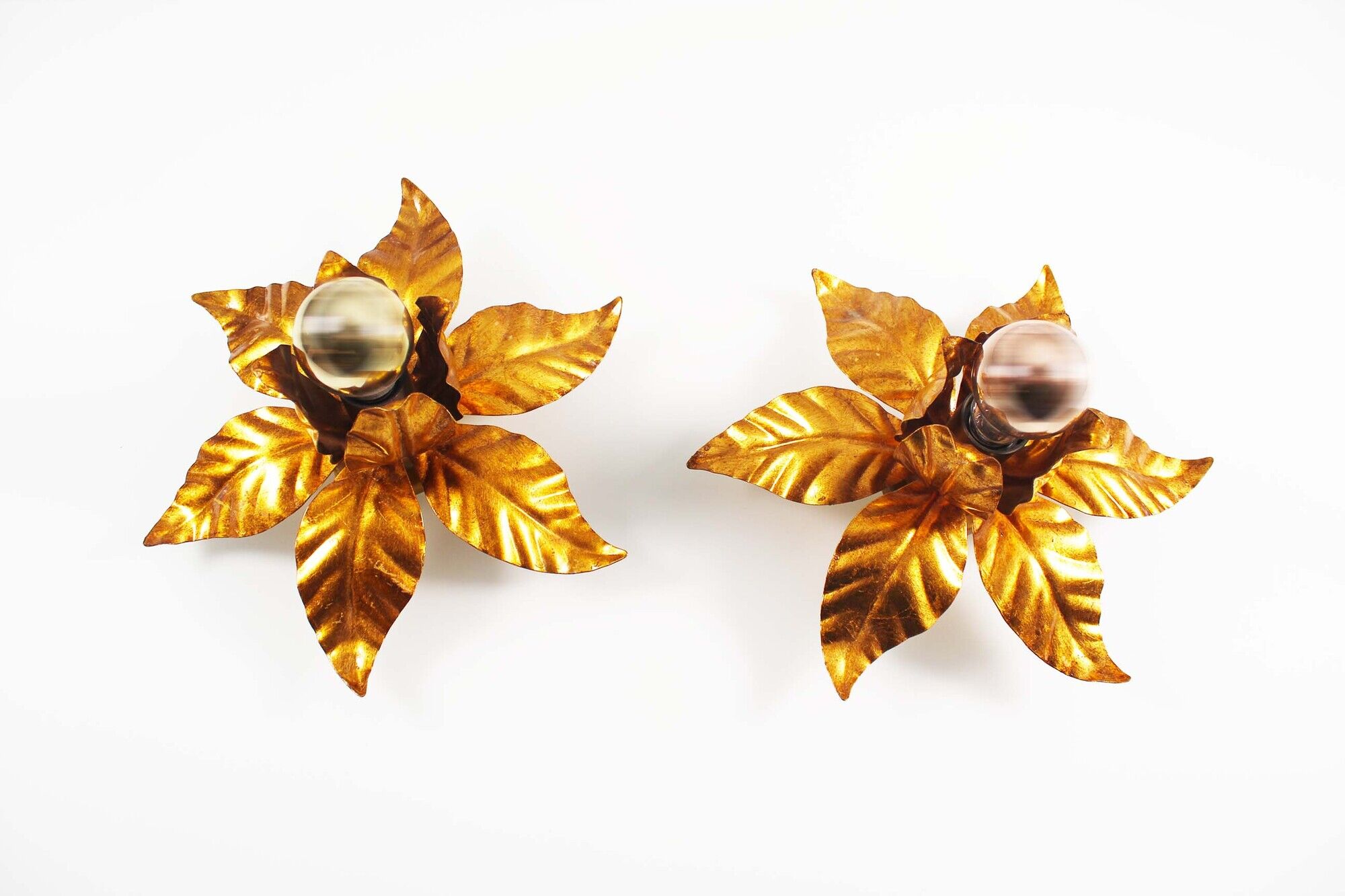 Pair of 1970's Italian gilt Florentine Wall Lights