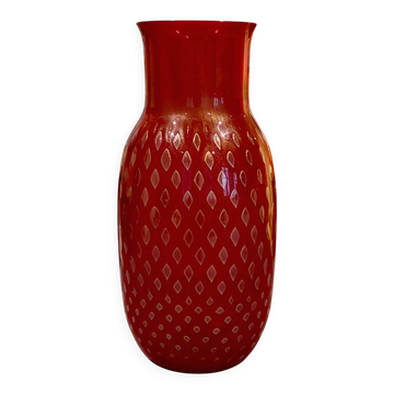 Alfredo barbini (1912-2007), murano, vase en verre, vers 1970
