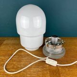 White opaline glass table lamp, Italy, 1970s