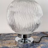 Table lamp glass and chrome