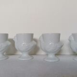 4 shellfish hen white porcelain